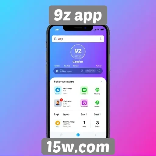 Interface intuitiva do 9z app facilita a navegação